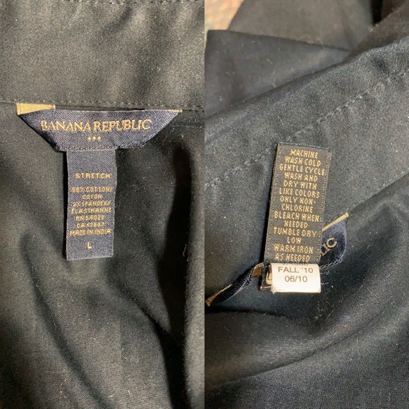 Banana Republic; Black; Blouse; Top; Shirt; L - Picture 6 of 7
